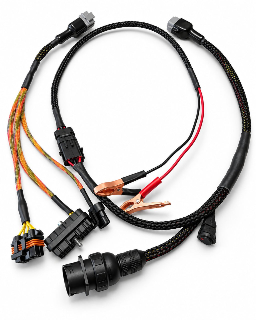 Cable base de banco CTS junto al adaptador Detroit DDEC III/IV