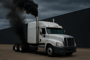 tu camion tira humo negro